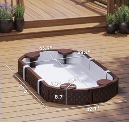 Qaba Kids Sandbox 71"x42"