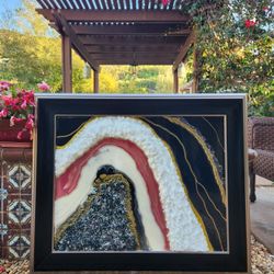 Geode Epoxy Resin Art Painting Wall Decor 