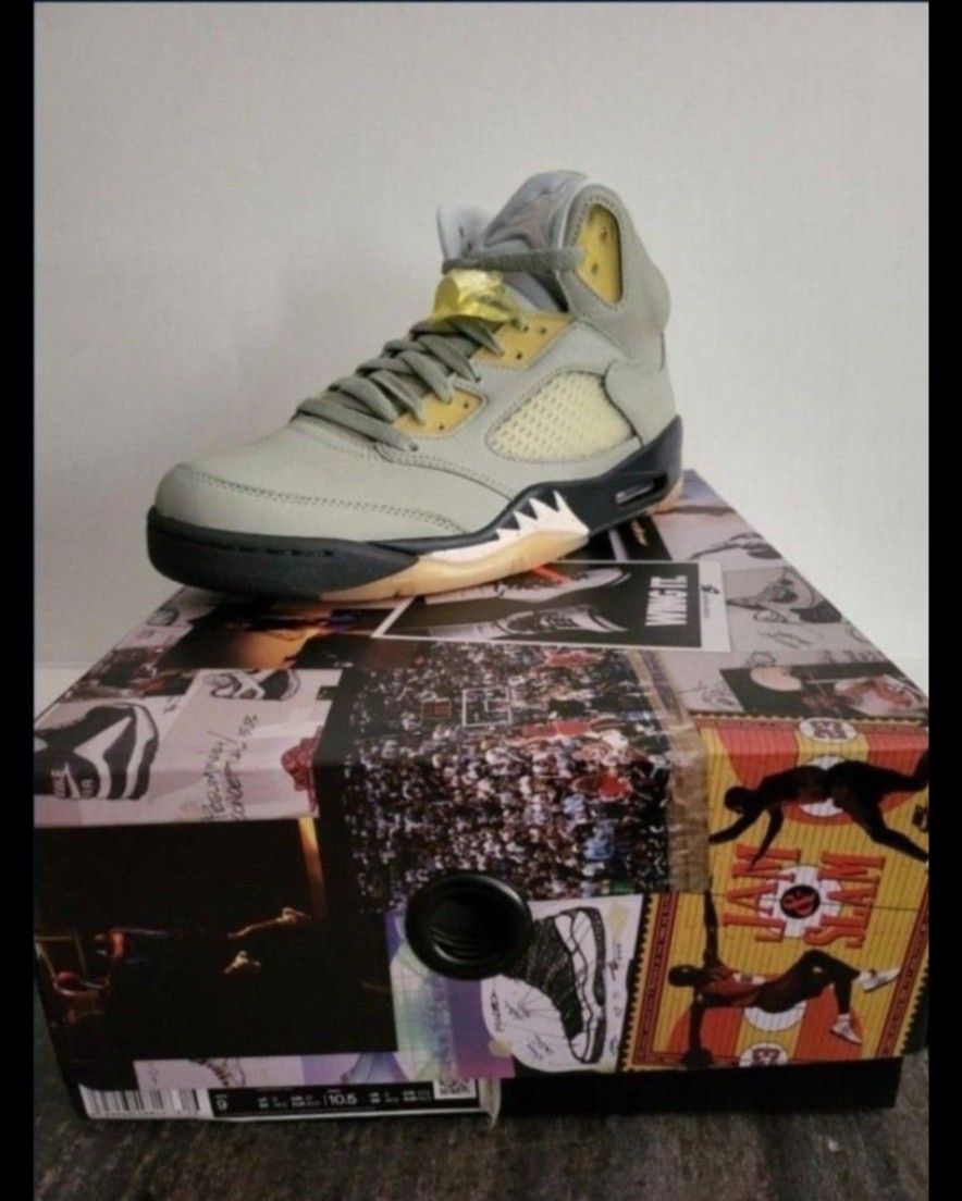 Jordan 5s Size 8.5 M Brand New In Box 100% Authentic 9.5 W