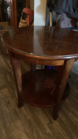 Solid Wood Side Tables 27 X 26 hey, some water damage