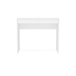 Tijuca Two Drawer Compact Student Desk, White. Assembled