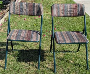 Padded Folding Chairs Set of 2