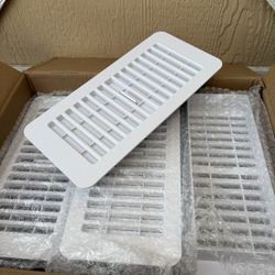 Floor Register 4x10, Floor Vent Covers 12 Pack, for Home Floor Sidewall Office or Ceiling Vent, Vent Covers for Home Floor, White