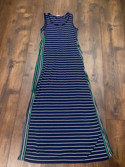 Women’s blue striped dress size large by Max Studio #5
