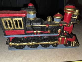 Vintage Cast Iron Steam Locomotive doorstop