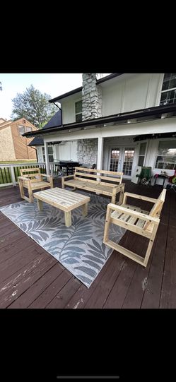 🪵 Handcrafted Outdoor Patio Set – Built to Last!
