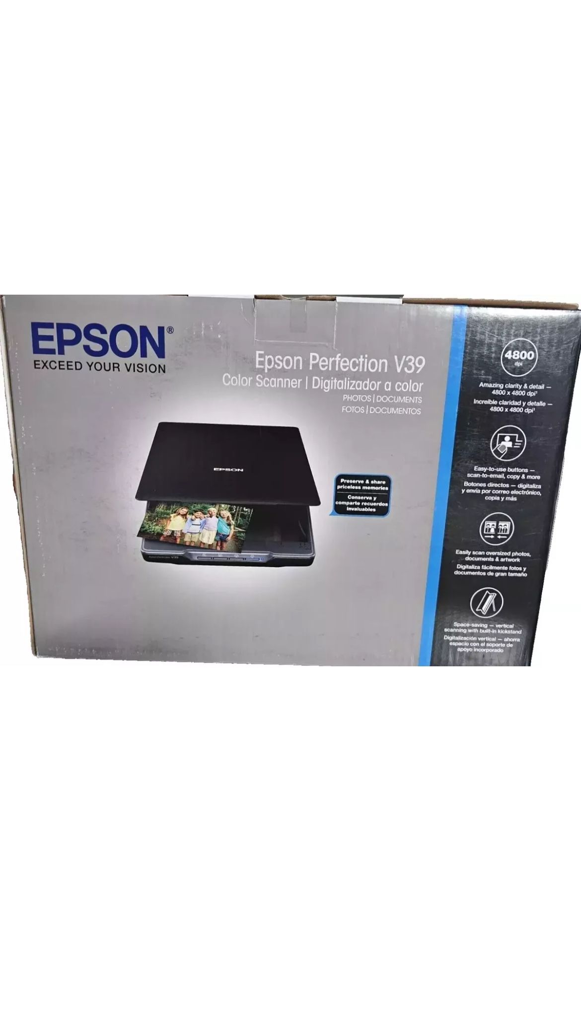 Epson Perfection V39 Flatbed Scanner - Black