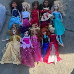 Disney 10 Dolls $50
