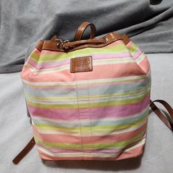 Y2K  Coach Drawstring Backpack