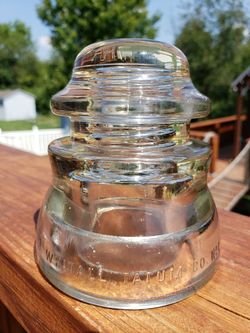 Antique Whitehall Tatum no. 1 clear Telephone Insulator