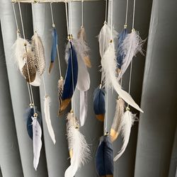 Feather dream catcher nursery mobile