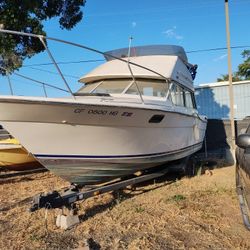 Bayliner Contessa ,Command Bridge ,28 Ft Single Five Point 7 Mercruiser, Runs Great Nothing Wrong Except  Needs New Battery,Must Be Towed Out Of Stora