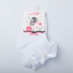 Tongxinhua Girls White Lace Ruffle Socks