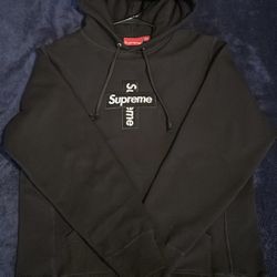 Black Supreme Cross Box Logo Hoodie
