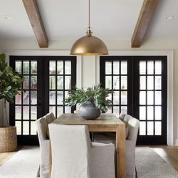 LamQee Hanging Lighting 1 -Light Brown-1Pack Modern/contemporary Clear glass Metal Dome Large Hangin