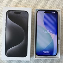Apple iPhone 15 Pro Black Titanium 128GB 100% UNLOCKED : No Scratches !No Excuses !Price Firm! Only Speak English 
