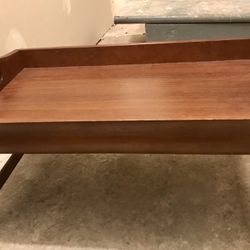 Breakfast/ Bed Tray Table with Handles Folding Legs 