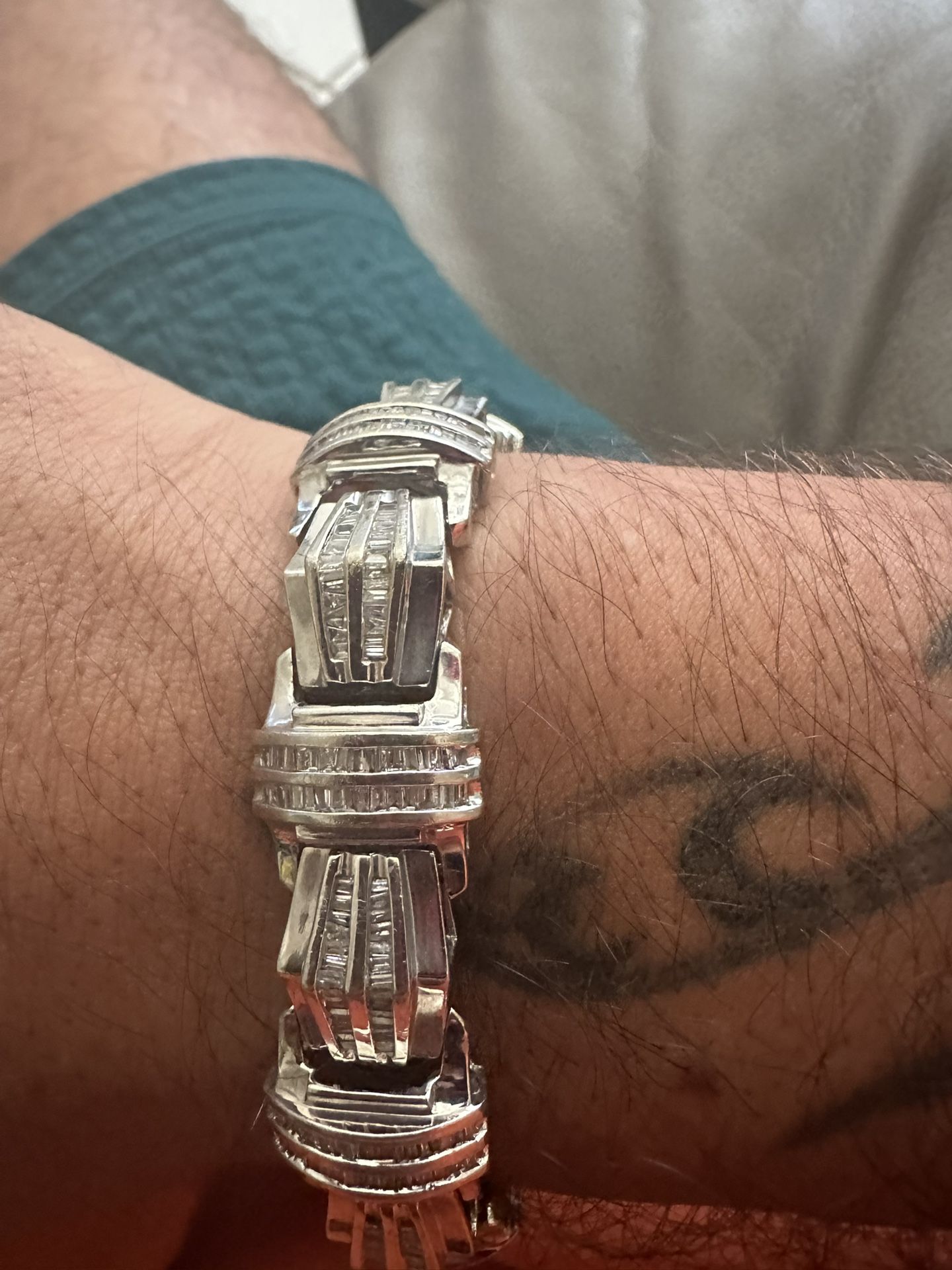Men’s 14 karat diamond bracelet