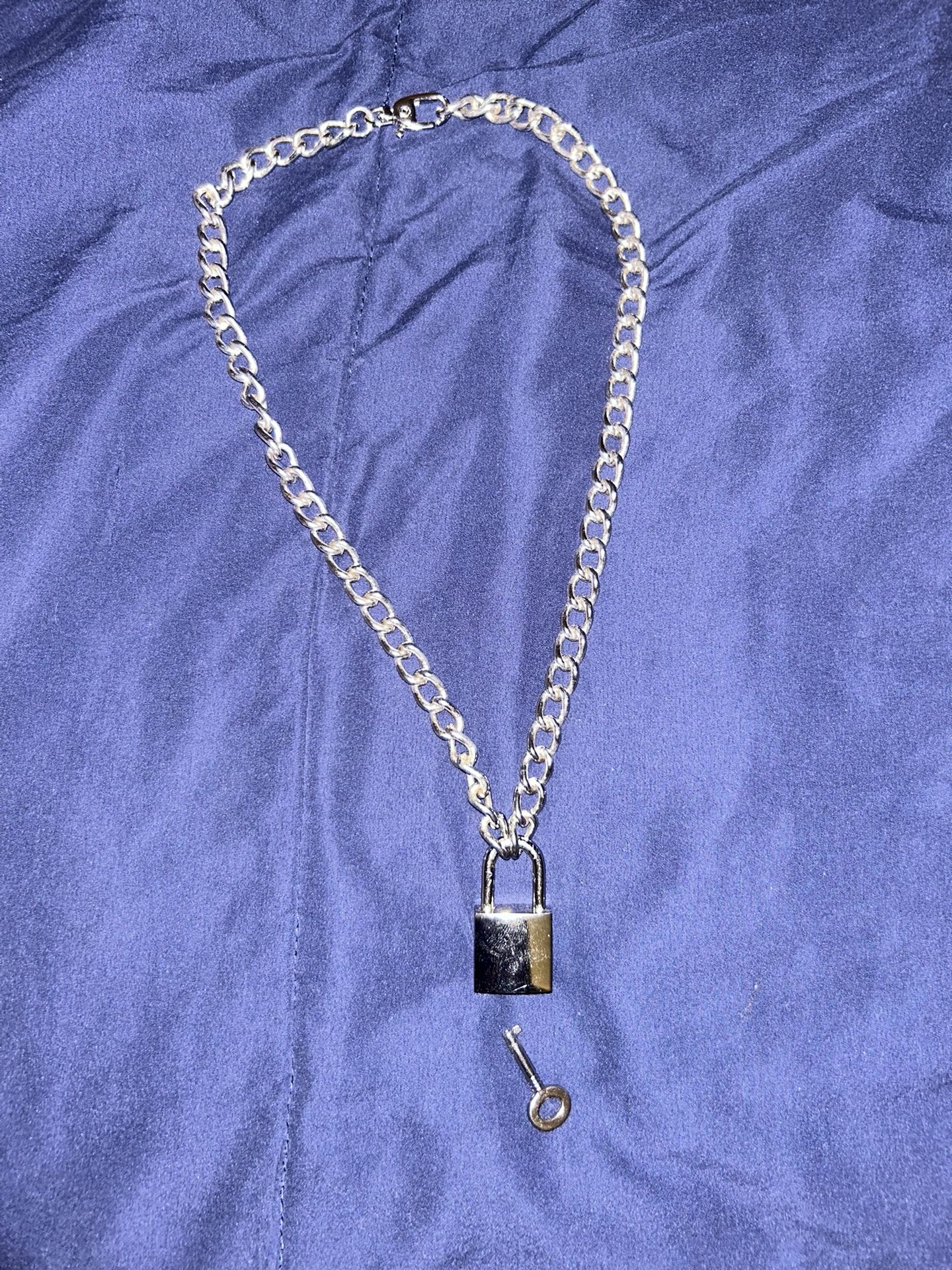 Stainless Steel Padlock Goth Necklace