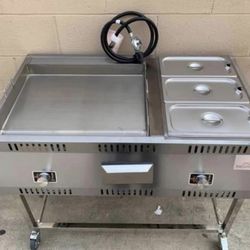 Plancha Nueva Con 3 Charolas I Con Mangera I Patas Desmontables Nuevo