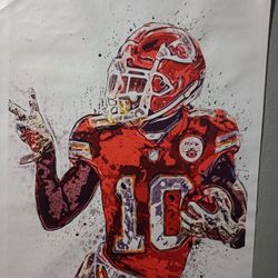 NFL Kansas City Chiefs Tyreek Hill Canvas Poster Wall Art Room Aesthetic 