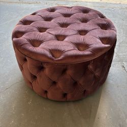 Christopher knight velvet Ottoman, Blush