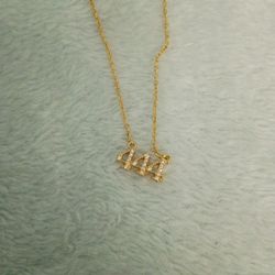 444 Gold Plated Necklace For Women 
