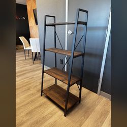 Tall, Slim Walnut Bookcase Minimal Use