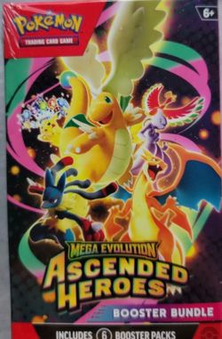 Pokémon TCG: Mega Evolution-Ascended Heroes Booster Bundle (6 Packs)