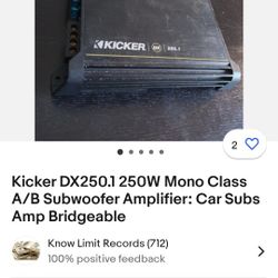 Kicker Amplifier  Dx 250.1 
