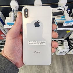 Apple iPhone XS Max 64GB in Silver (Factory Unlocked/Desbloquiado)