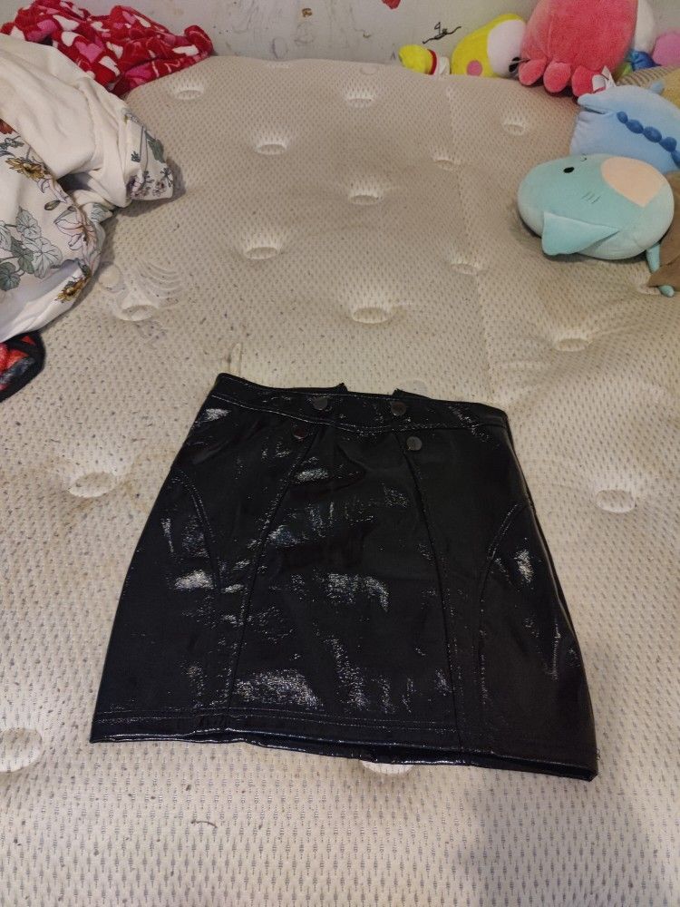 Akira Faux Leather Black Tight Mini Pencil Skirt Size M