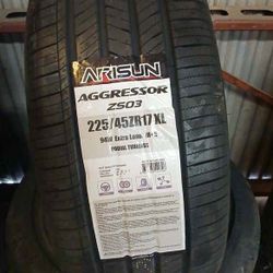 4 New Tires  225/45/17 Arisun Tires