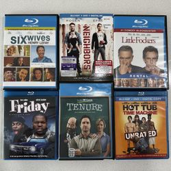 Set Of 6 Blue Ray Movies Comedy Genre, Titles Can Be Seen In Pics.