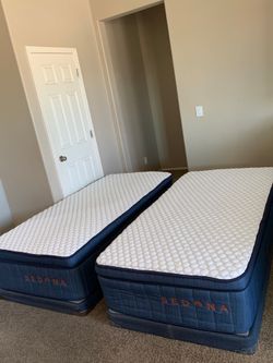 2 TWIN XL BROOKLYN BEDDING MATTRESSES AND FREE BOX SPRINGS