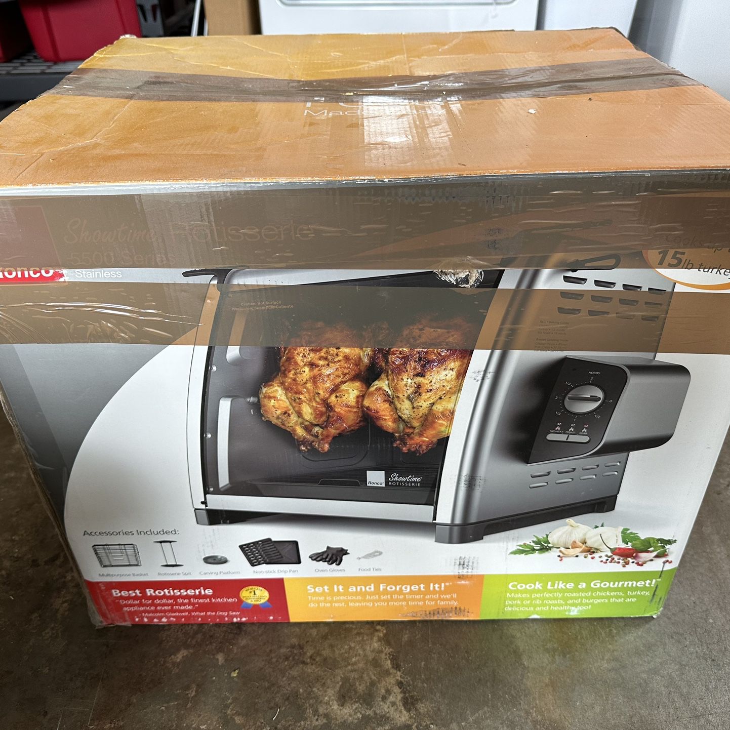 Ronco 5500 Series Rotisserie Oven, Stainless Steel Countertop