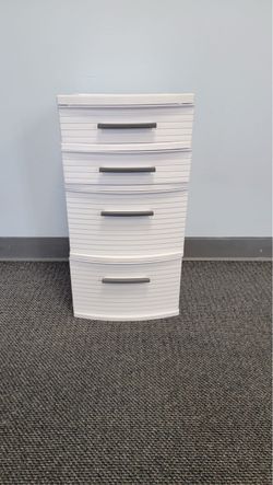 Beautiful 4-Drawer Plastic Storage Organizer. Outside Dimensions: 15" W × 12 5/8" D × 24" H