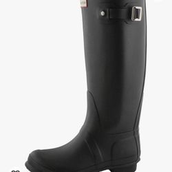 Hunter Huntress Wide Leg Rain Boots in Black
