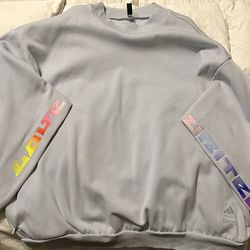 Gently Used Rare Adidas Pablo Vittar Unisex Sweatshirt With “Love Unites” Embroidered Sleeves Size XXL