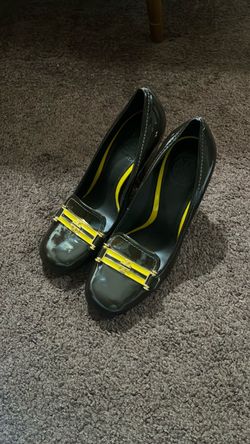 Tory Burch brown/ yellow pumps