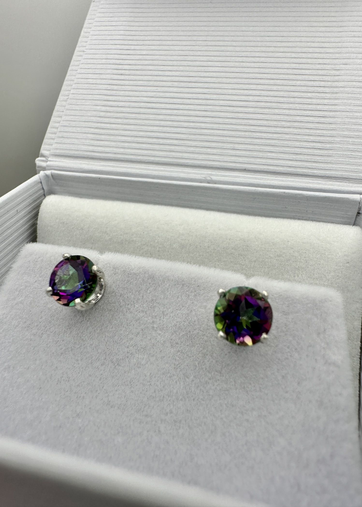 New Sterling Silver Topaz Earrings