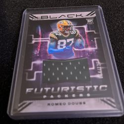 Romeo Doubs 2022 Panini Black Futuristic Rookie Jersey Patch 64/125 Packers  for Sale in Brooklyn, NY - OfferUp