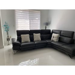 Leather Power Reclining Sofa