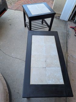 Solid Wood Coffee Table And Side Table