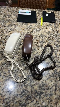 Vintage Corded Trimline Phones Set of 2