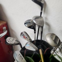 Ping Bag with Golf Clubs