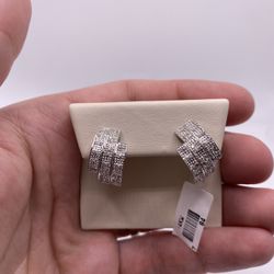 Diamond & Gold Earrings (0.44 C.t) Certified!
