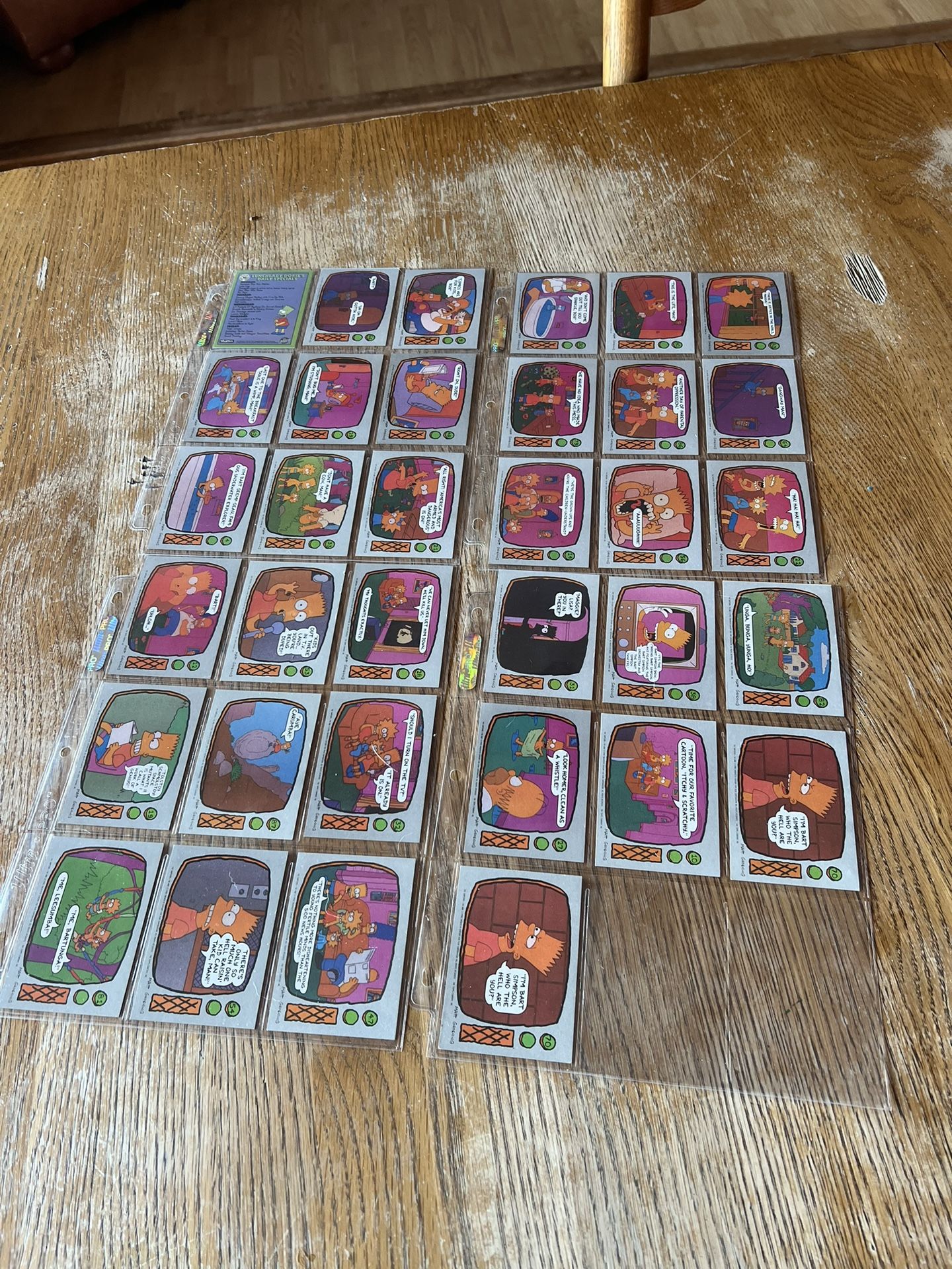 Vintage Bart Simpson 34 Count Card Lot