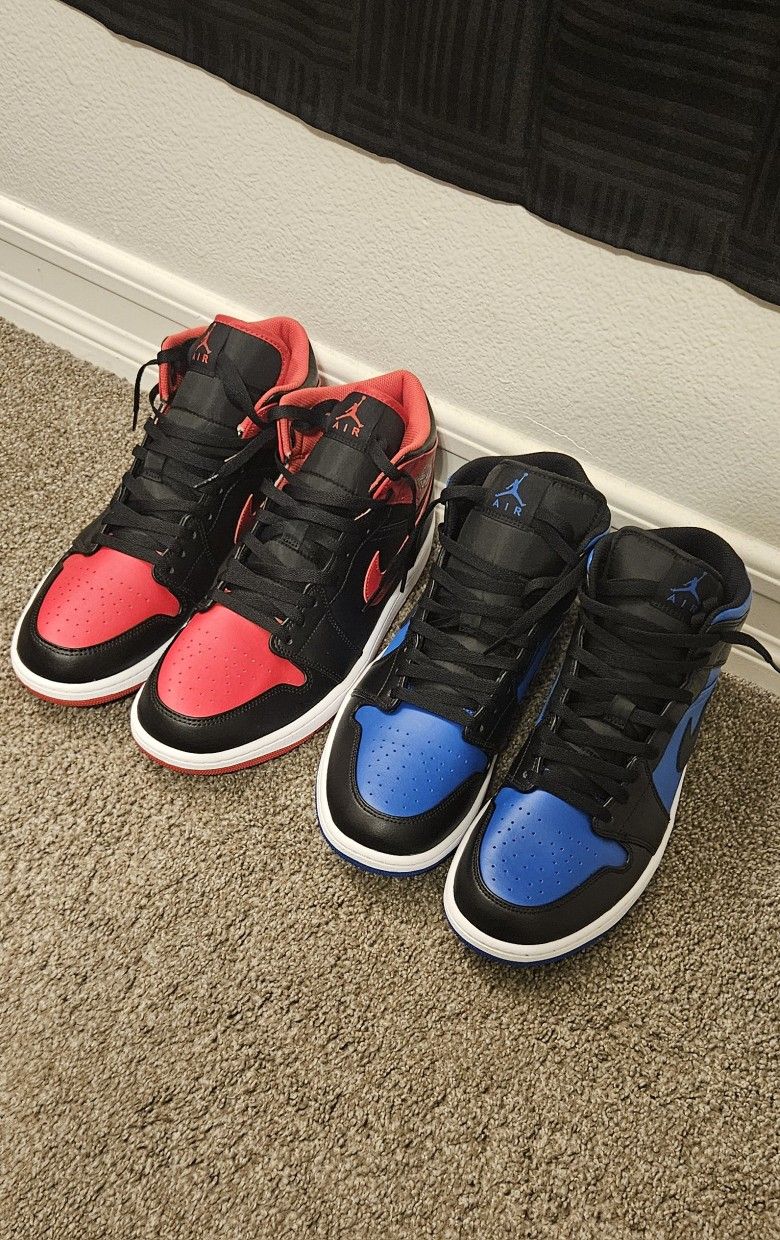 Nike Air Jordan Mid Band And Royal Blue Mens Size 12