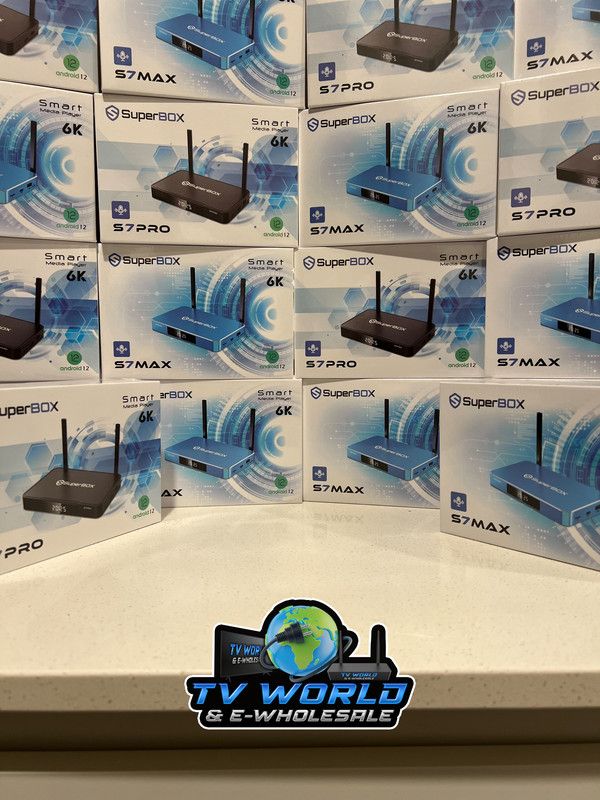 SuperBOX Super box S7 Models Max, S7 Pro, S6 Ultra, Supreme & Vsee V6 Plus, V6 Max Vsee Elite Mini, Elite Ultra 8 Authorized Wholesale distributors 